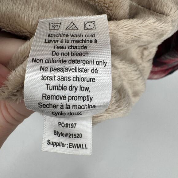 Mountain Khakis Shirt Mens Small Red Plaid Fleece Lined Snap Up Shirtjac COMFY - Picture 7 of 9